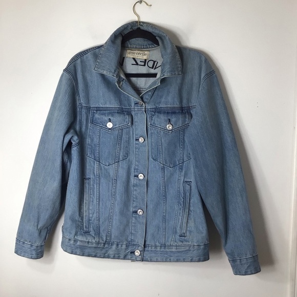 Etre Cecile denim Jean jacket medium women Portugal London France flamingo - Picture 2 of 12